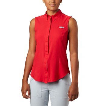 Columbia PFG Tamiami Sleeveless, Camisa Rojos Para Mujer | 368259-UTZ